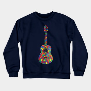 Classical Guitar Colorful Texture Crewneck Sweatshirt